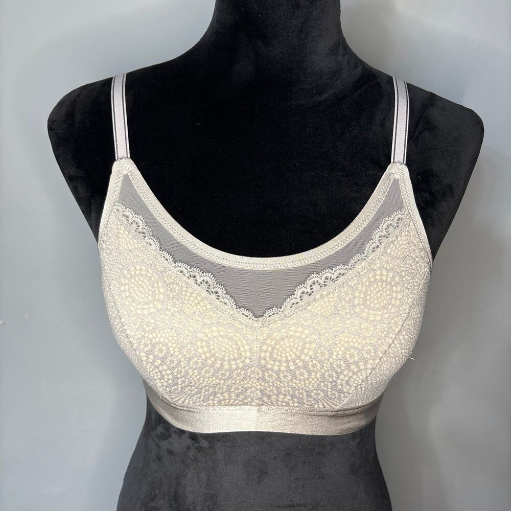 Soma Intimates Unlined Lace Convertible Bralette Womens Small Nude Mauve